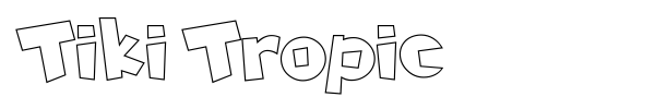Tiki Tropic font preview